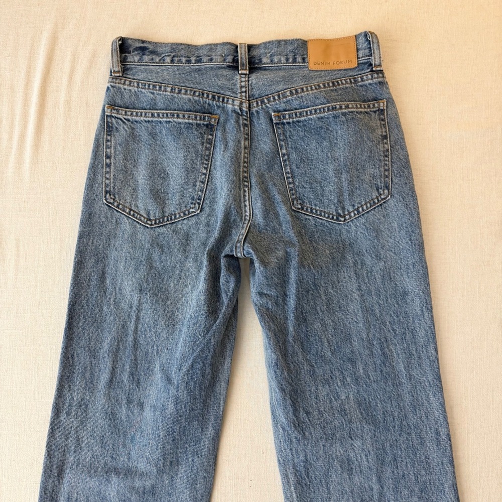 Denim Forum The 90s Classic Mid Straight Jeans Womens 27 Blue - Picture 10 of 13